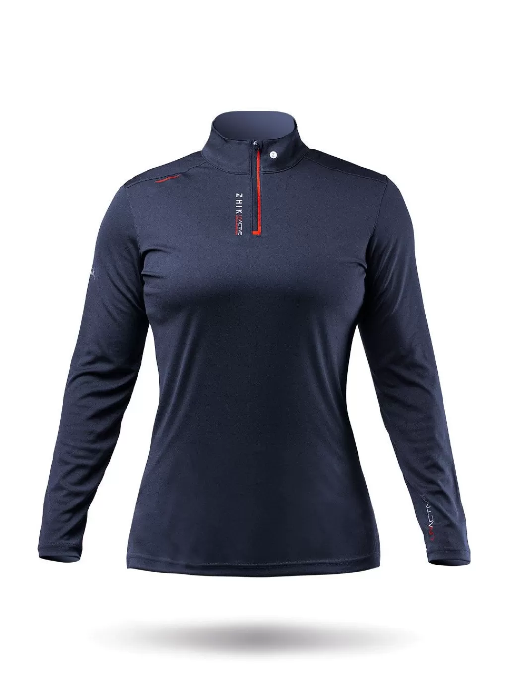 Vrouwen Zhik Dames Uvactive Hoge Kraag 1/4 Zip-Top - Marineblauw