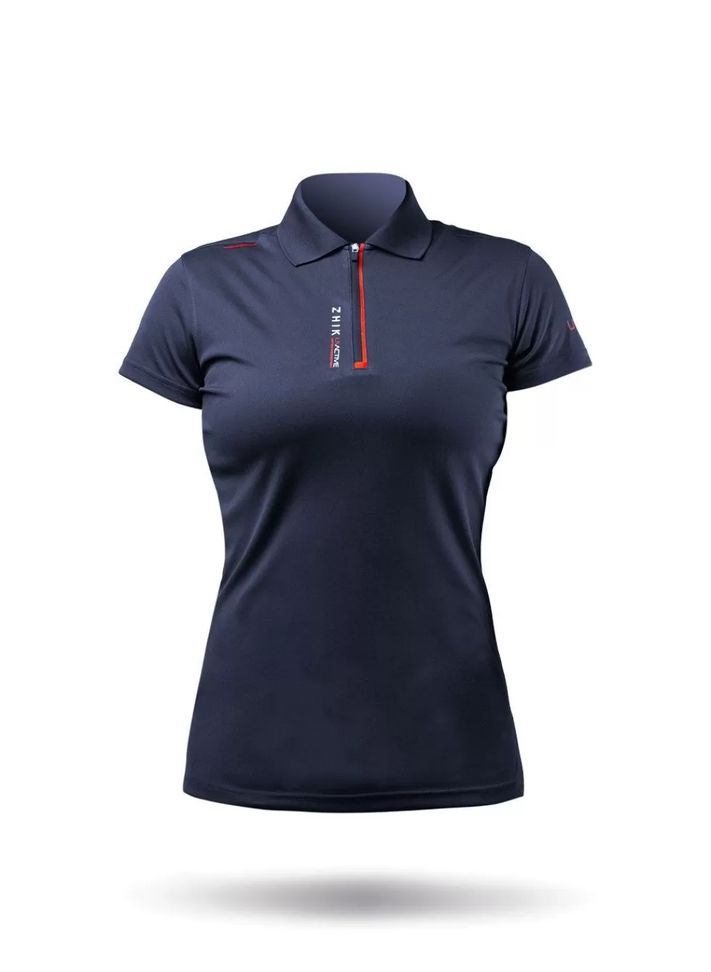 Vrouwen Zhik Dames Uvactive Sportpolo Met Rits - Marineblauw