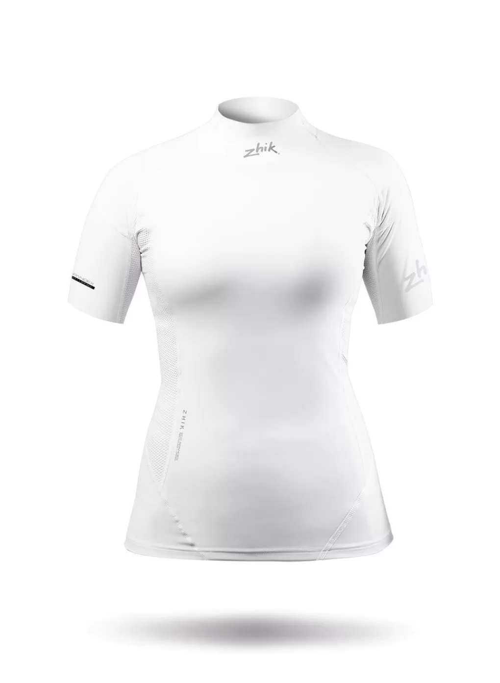 Vrouwen Zhik Dames Witte Eco Spandex Top Met Korte Mouwen