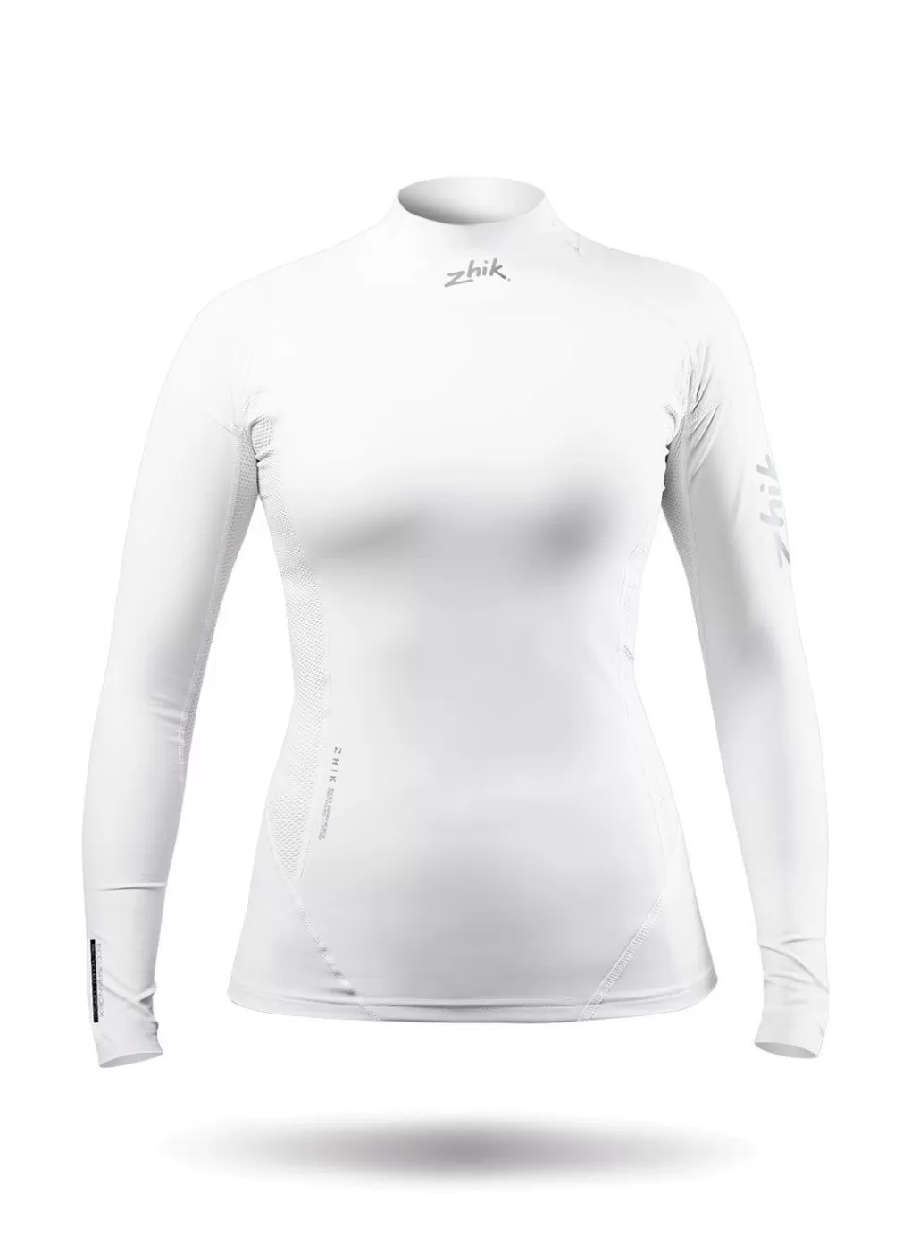 Vrouwen Zhik Dames Witte Eco Spandex Top Met Lange Mouwen