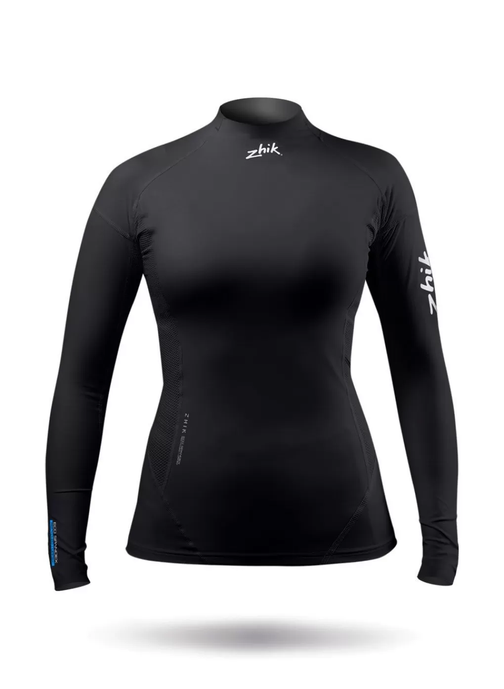 Vrouwen Zhik Dames Zwarte Eco Spandex Top Met Lange Mouwen