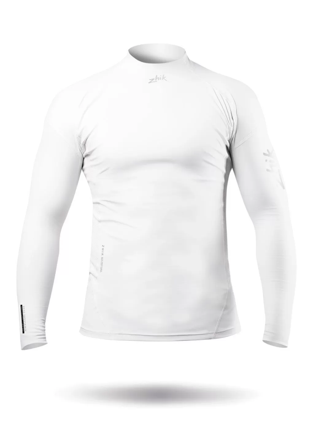 Heren Zhik Heren Witte Eco Spandex Top Met Lange Mouwen