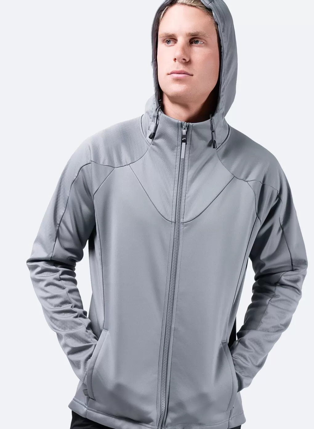 Heren Zhik Tech-Hoodie Voor Heren - Platina