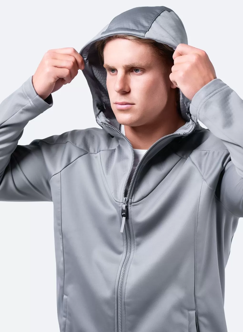 Heren Zhik Tech-Hoodie Voor Heren - Platina